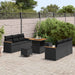 Tuinbankenset 11 st 10-Aantal zitplaatsen Zwart poly rattan