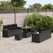 Tuinbankenset 11 st 10-Aantal zitplaatsen Zwart poly rattan