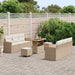 Tuinbankenset met kussen 11 pcs Beige en Crème poly rattan