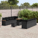 Tuinbankenset 12 st 10-Aantal zitplaatsen Zwart poly rattan