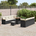 Tuinbankenset 12 st 10-Aantal zitplaatsen Zwart poly rattan