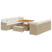 Tuinbankenset 12 st 10-Aantal zitplaatsen Beige poly rattan
