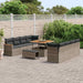 Tuinbankenset 12 st 10-Aantal zitplaatsen Grijs poly rattan