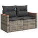 Tuinbankenset 12 st 10-Aantal zitplaatsen Grijs poly rattan
