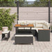 Tuin Sofa Set 8 st 5-Aantal zitplaatsen Zwart Poly riet