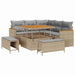 Tuin Sofa Set 8 st 5-Aantal zitplaatsen Beige Poly riet