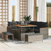 Tuin Sofa Set 8 st 5-Aantal zitplaatsen Grijs Poly riet