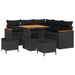 Tuin Sofa Set 8 st 5-Aantal zitplaatsen Zwart Poly riet