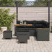 Tuin Sofa Set 8 st 5-Aantal zitplaatsen Zwart Poly riet