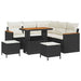 Tuin Sofa Set 8 st 5-Aantal zitplaatsen Zwart Poly riet