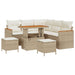 Tuin Sofa Set met kussen 8 pcs Beige Poly riet