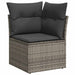 Tuin Sofa Set met kussen met opslag Grijs Poly riet