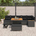 Tuin Sofa Set 9 st 6-Aantal zitplaatsen Zwart Poly riet