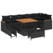 Tuin Sofa Set 9 st 6-Aantal zitplaatsen Zwart Poly riet