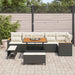 Tuin Sofa Set 9 st 6-Aantal zitplaatsen Zwart Poly riet