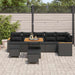 Tuin Sofa Set 9 st 6-Aantal zitplaatsen Zwart Poly riet
