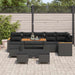 Tuin Sofa Set 10 st 6-Aantal zitplaatsen Zwart Poly riet