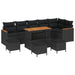 Tuin Sofa Set 10 st 6-Aantal zitplaatsen Zwart Poly riet