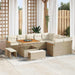 Tuin Sofa Set met kussen met opslag 12 pcs Beige Poly Rattan