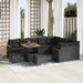 Tuin Sofa Set 12 st 9-Aantal zitplaatsen Zwart Poly Rattan