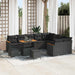 Tuin Sofa Set 12 st 9-Aantal zitplaatsen Zwart Poly Rattan