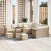 Tuin Sofa Set met kussen met opslag 12 pcs Beige Poly Rattan