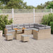 Tuin Sofa Set 12 st 9-Aantal zitplaatsen Beige Poly Rattan