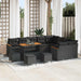 Tuin Sofa Set 13 st 9-Aantal zitplaatsen Zwart Poly Rattan
