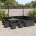 Tuin Sofa Set 13 st 9-Aantal zitplaatsen Zwart Poly Rattan