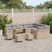 Tuin Sofa Set 13 st 9-Aantal zitplaatsen Beige Poly Rattan