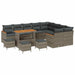 Tuin Sofa Set 13 st 9-Aantal zitplaatsen Grijs Poly Rattan