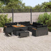 Tuinbankenset 13 st 12-Aantal zitplaatsen Zwart poly rattan