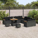 Tuinbankenset 13 st 12-Aantal zitplaatsen Zwart poly rattan
