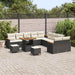 Tuinbankenset 13 st 12-Aantal zitplaatsen Zwart poly rattan