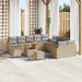 Tuinbankenset 13 st 12-Aantal zitplaatsen Beige poly rattan