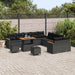 Tuinbankenset 13 st 12-Aantal zitplaatsen Zwart poly rattan