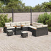 Tuinbankenset 13 st 12-Aantal zitplaatsen Zwart poly rattan