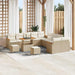 Tuinbankenset 13 st 12-Aantal zitplaatsen Beige poly rattan