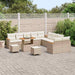 Tuinbankenset 13 st 12-Aantal zitplaatsen Beige poly rattan