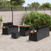 Tuinbankenset 10 st 7-Aantal zitplaatsen Zwart poly rattan