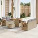 Tuinbankenset 10 st 7-Aantal zitplaatsen Beige en Licht Grijs