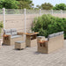 Tuinbankenset 10 st 7-Aantal zitplaatsen Beige en Licht Grijs