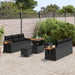 Tuinbankenset 11 st 8-Aantal zitplaatsen Zwart poly rattan