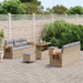 Tuinbankenset 11 st 8-Aantal zitplaatsen Beige en Licht Grijs