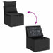 Tuinbankenset 13 st 9-Aantal zitplaatsen Zwart poly rattan