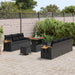 Tuinbankenset 13 st 9-Aantal zitplaatsen Zwart poly rattan