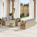Tuinbankenset 13 st 9-Aantal zitplaatsen Beige en Licht Grijs
