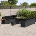 Tuinbankenset 12 st 10-Aantal zitplaatsen Zwart poly rattan