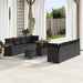 Tuinbankenset 12 st 10-Aantal zitplaatsen Zwart poly rattan