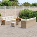 Tuinbankenset 12 st 10-Aantal zitplaatsen Beige en Crème